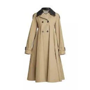 Pleated ALine Trench Coat
